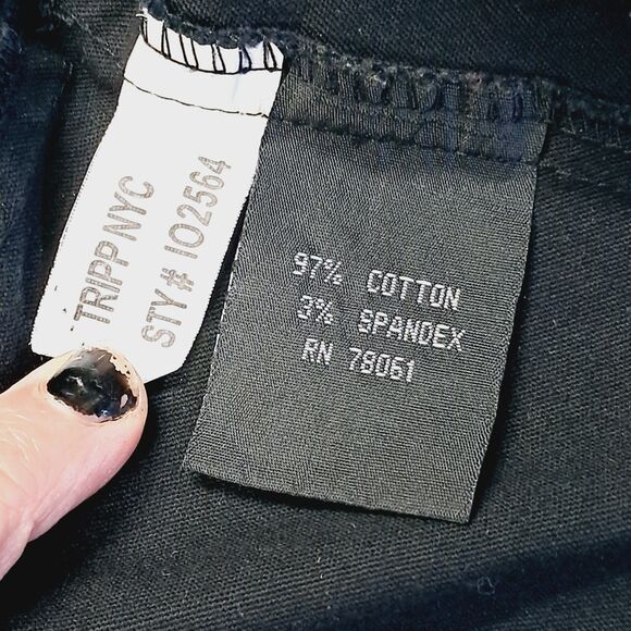 Tripp Black Double Corset Front Garter Guns Mini Skirt Rare Y2k M L Vtg Goth - Picture 12 of 16